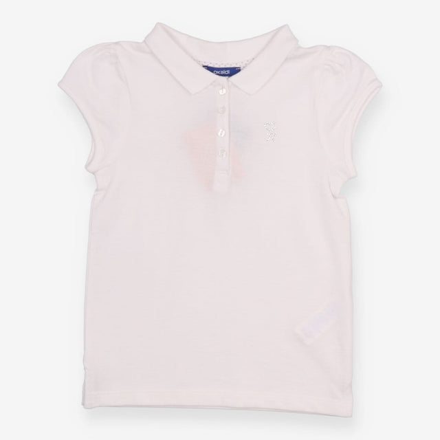 White Polo Shirt with Heart