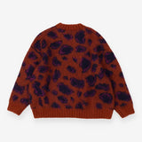 Leopard  mohair blend knit sweater