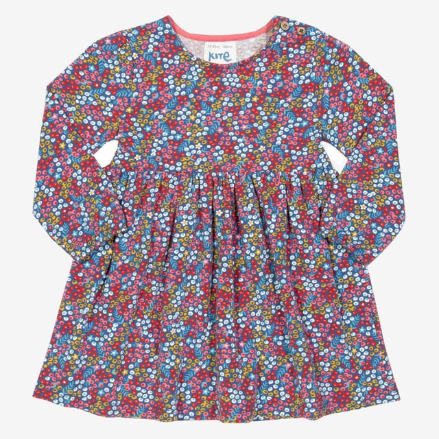 Berry ditsy dress