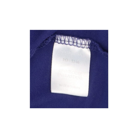 Maternity Dress Blue Wrap Front Tie Waist