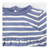 Blue Striped Long Sleeve Dress
