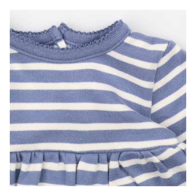 Blue Striped Long Sleeve Dress