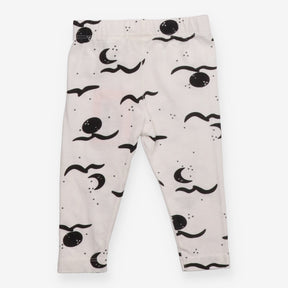 Leggings white black sky 