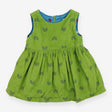 Reversible dress green and blue