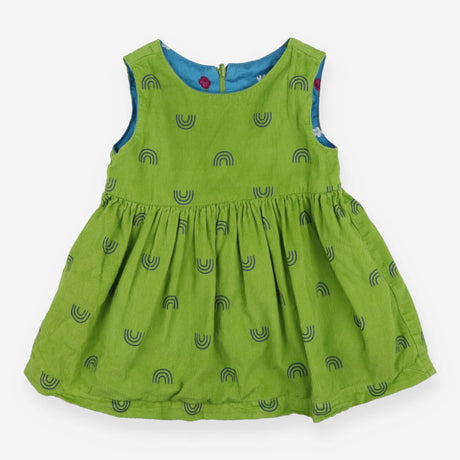 Reversible dress green and blue