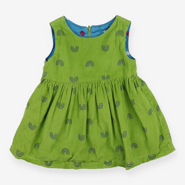 Reversible dress green and blue