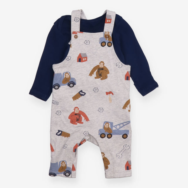 Outfit jersey gorilla dungarees navy blue bodysuit