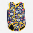 Navy Floral Wrap over Wetsuit 
