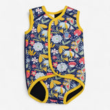Navy Floral Wrap over Wetsuit 