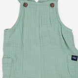 Dungarees shorties muslin type green