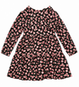 Black & Pink Rose Print Viscose Dress