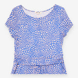 Dress Jersey Short Sleeve Printed Blue