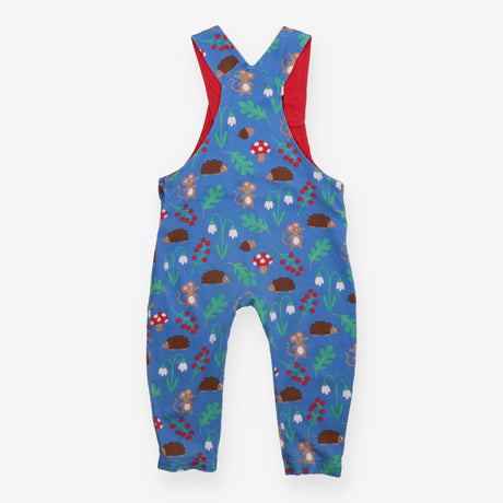 Dungarees blue mouse toadstool woodland jersey