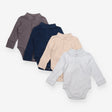 Bodysuits Long Sleeve Waffle Mixed 4-Pack