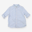 Shirt LS blue white stripe