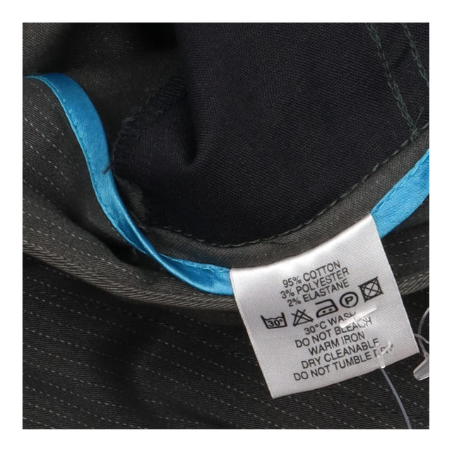 Reiss Dark Charcoal Pinstripe Tailored Smart Trous