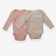 By Happy Me Merino Bodysuit Set  Cream and Pink