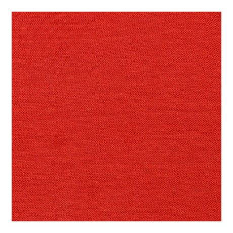 Red Linen Long Sleeve Scoop Neck Top Lightweight
