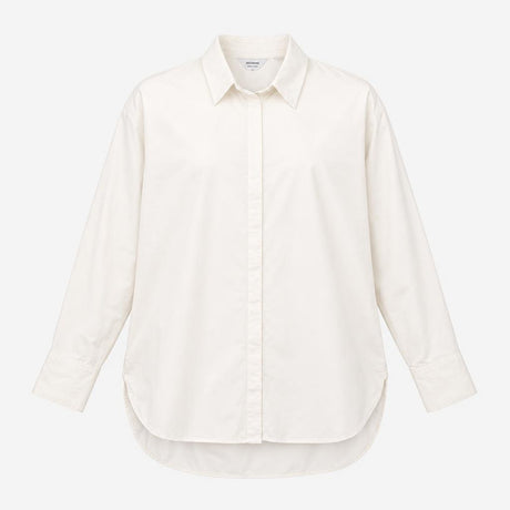 White 100% Cotton Long Sleeve Button Down Shirt