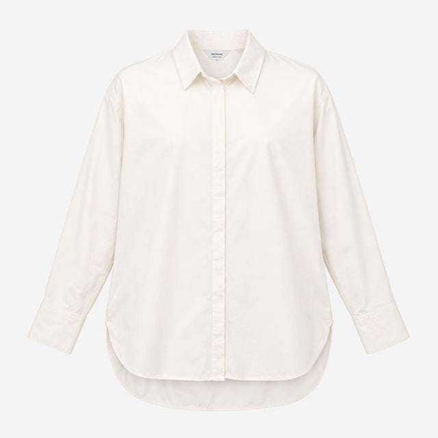 White 100% Cotton Long Sleeve Button Down Shirt