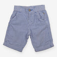 Woven Short Verticals Blue and White Strips