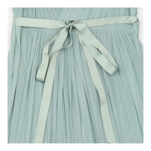 Monsoon Dress Sage Green Tulle Pleated Maxi