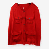 Joff red wool-blend jacket
