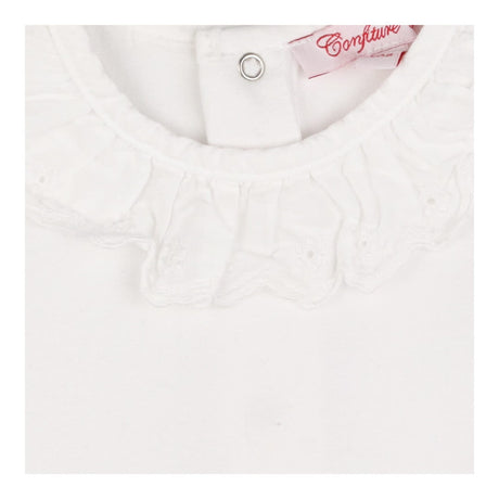 White bodysuit frill collar