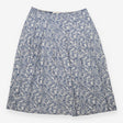 Jamboree Cotton Midi Skirt Blue Leaf Print