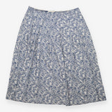 Jamboree Cotton Midi Skirt Blue Leaf Print