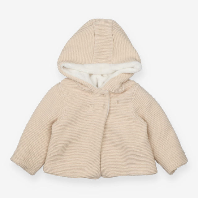 Cardigan Knit Fleece Lined Oatmeal