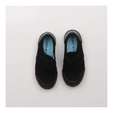 Black rip-tape canvas school plimsolls