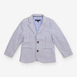 Blue and white stripe blazer