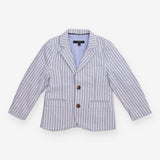 Blue and white stripe blazer