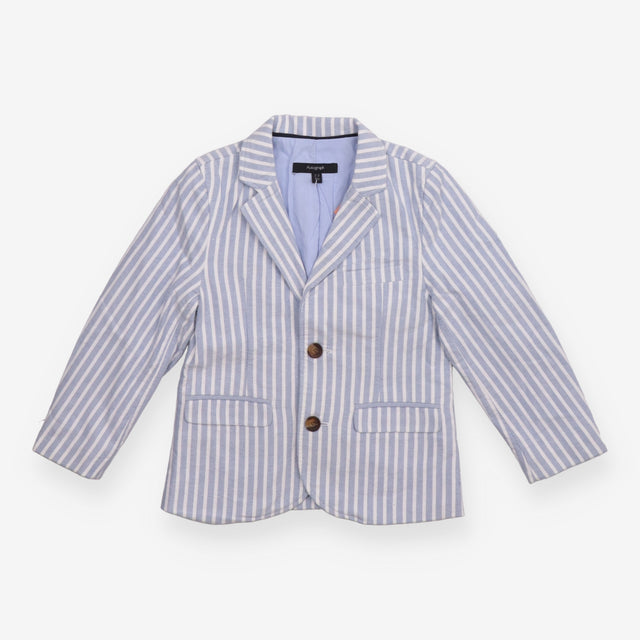 Blue and white stripe blazer