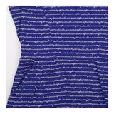 Jersey Dress Blue Script Print Short Sleeve Pocket