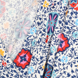 Mandala tile floral wrap dress