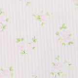 Sleepsuit pink stripe flowers collar