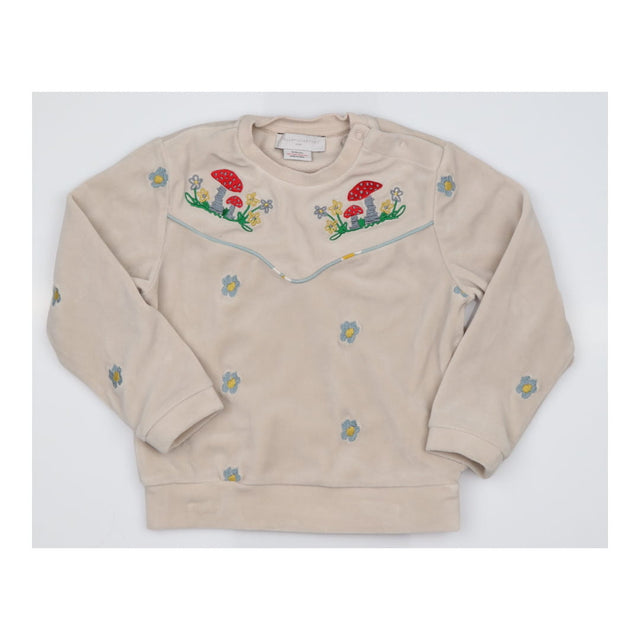 Outfit Sweater and Jogger Velour Cream Flowers and