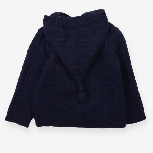 Navy Hooded Knit Cardigan