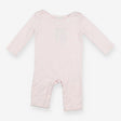 Sleepsuit pink with night sky clouds stars moons