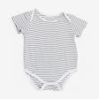 Bodysuit Short Sleeve Black Stripe
