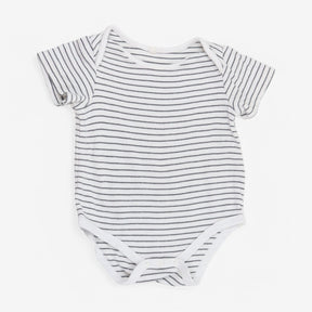 Bodysuit Short Sleeve Black Stripe