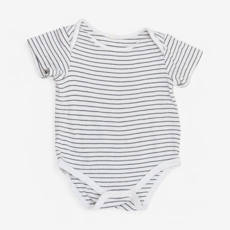 Bodysuit Short Sleeve Black Stripe