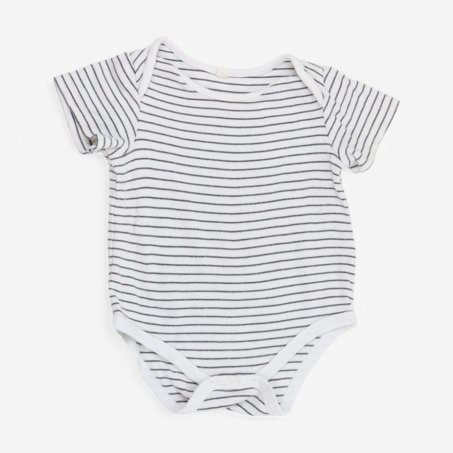 Bodysuit Short Sleeve Black Stripe