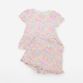 Outfit Ditsy Neon Tee & Shorts 2pcs