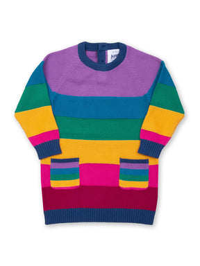 Rainbow knit dress
