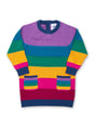 Rainbow knit dress
