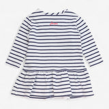 Blue Striped Skater Dress with Hungry Giraffe