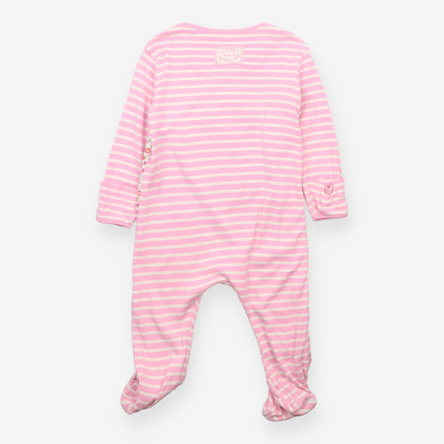 Sleepsuit Wrap Over Pink and White Stripes 